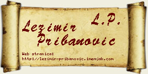 Ležimir Pribanović vizit kartica